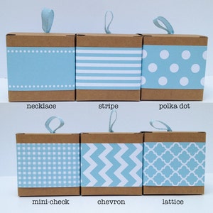 Aqua Paper Ribbon in Pattern of Your Choice image 2