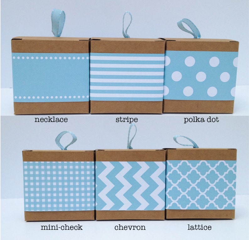 Aqua Paper Ribbon in Pattern of Your Choice image 2