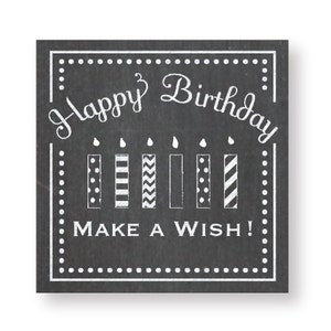 Chalkboard Style Birthday Labels image 2