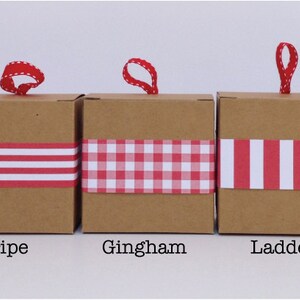 Narrow Red Paper Ribbon in Pattern of Your Choice image 2