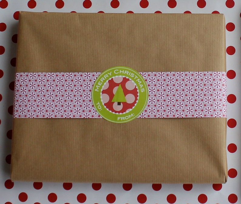 Red Paper Ribbon in Pattern of Your Choice image 4