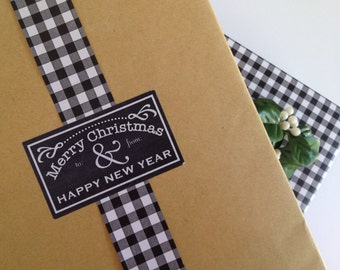 Chalkboard Style Christmas Label