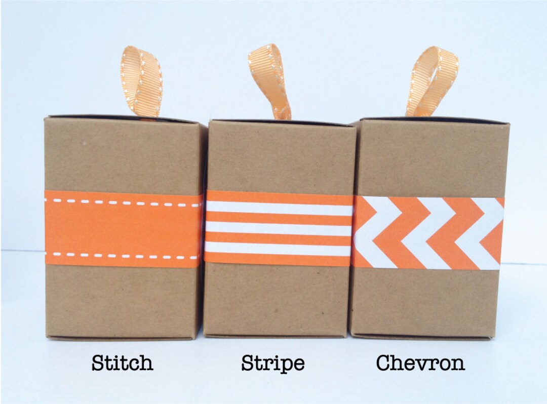 Narrow Orange Paper Ribbon in Pattern of Your Choice - Etsy