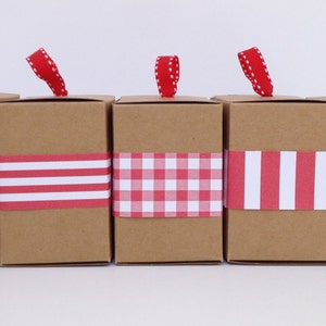 Narrow Red Paper Ribbon in Pattern of Your Choice image 1