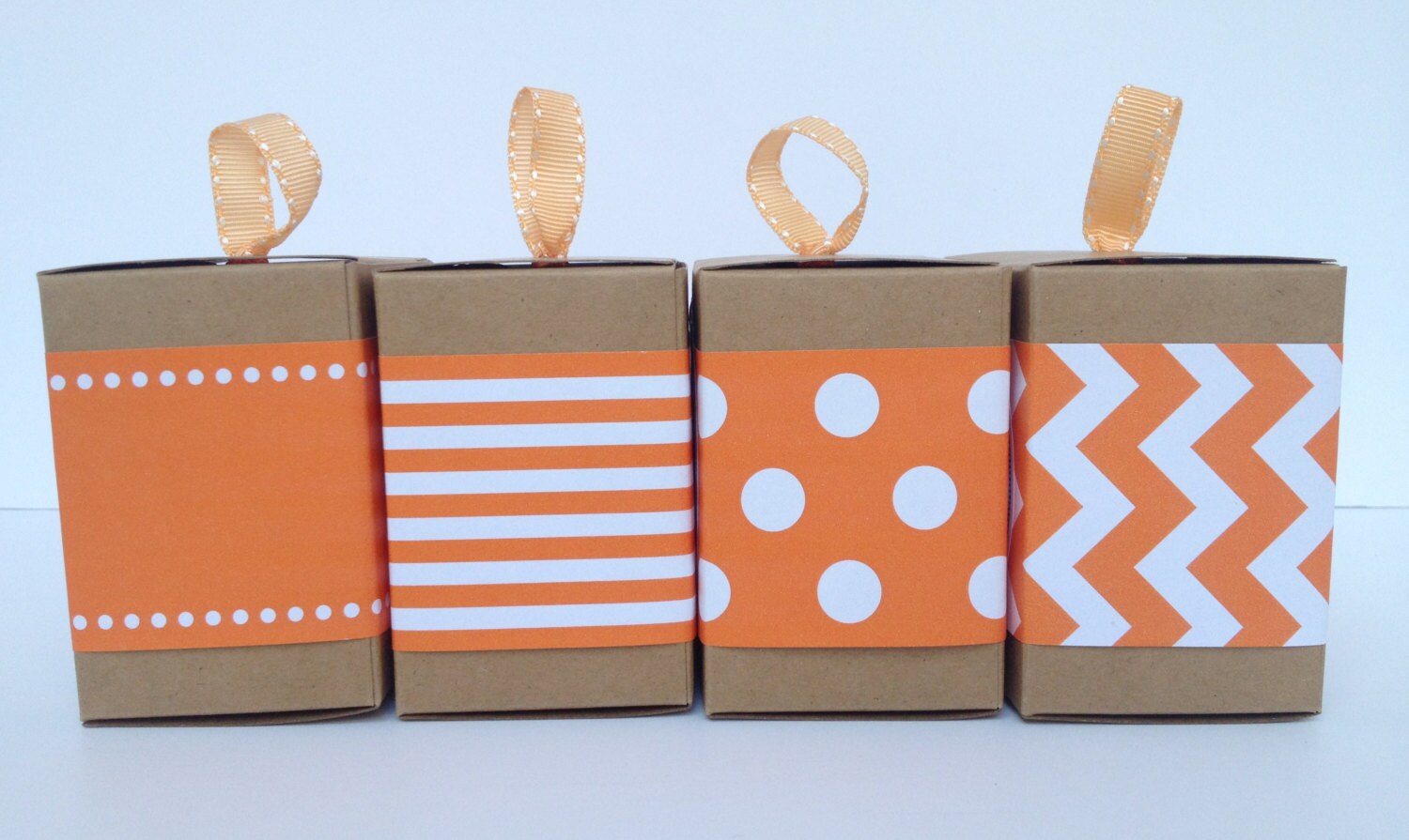 Orange Paper Ribbon in Pattern of Your Choice