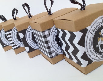 Black Paper Ribbon in Pattern of Your Choice