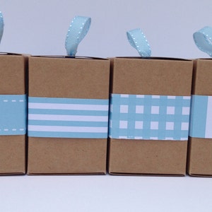 Narrow Aqua Paper Ribbon in Pattern of Your Choice image 1