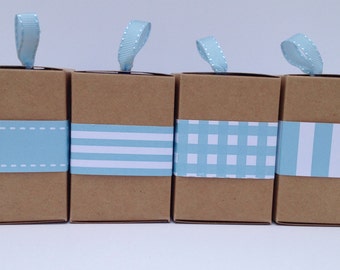 Narrow Aqua Paper Ribbon in Pattern of Your Choice