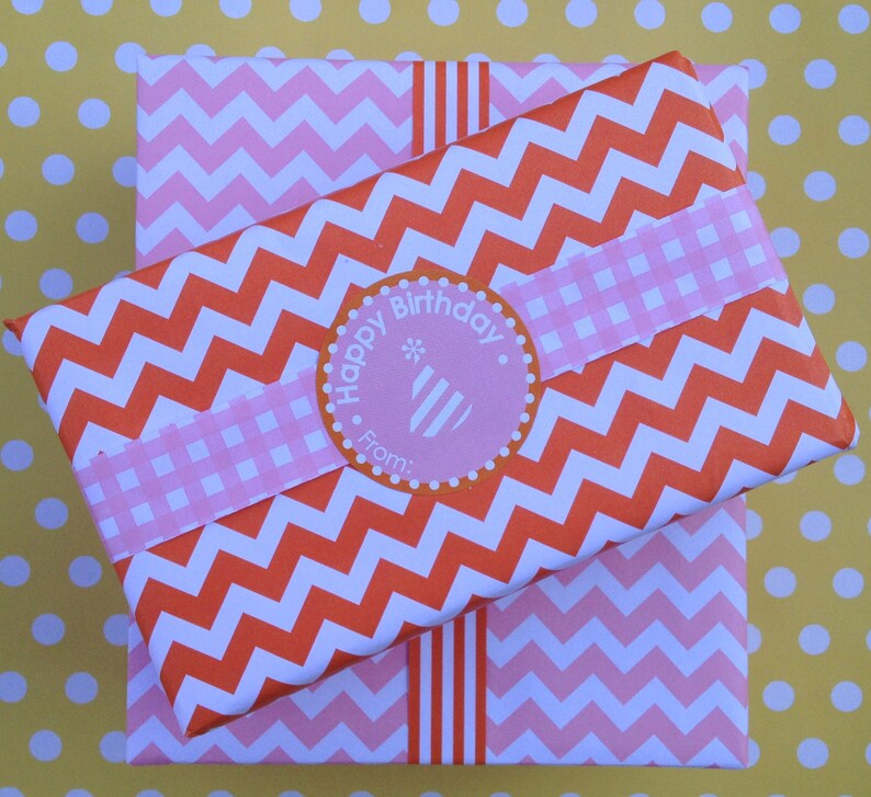 Narrow Pink Paper Ribbon in Pattern of Your Choice image 3