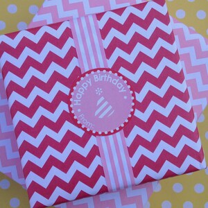 Narrow Pink Paper Ribbon in Pattern of Your Choice image 4