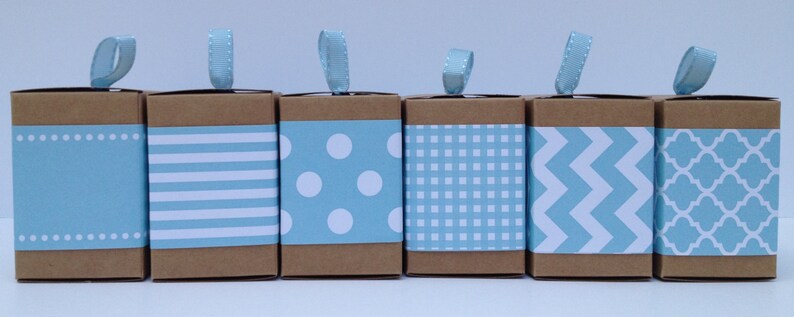 Aqua Paper Ribbon in Pattern of Your Choice image 5