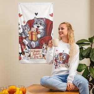 Sudadera para el mejor papá felino: regalo para el Día del Padre con adorables gatitos. Sudadera acogedora para amantes de los gatos.