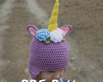 Unicorn Princess Hat crochet PATTERN pdf (instant download)