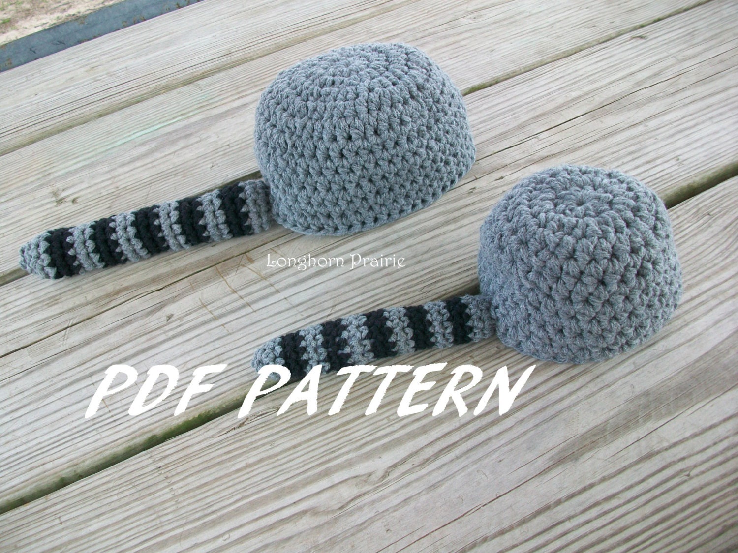 Coon Skin Cap Raccoon hat Crochet PATTERN PDF instant Etsy