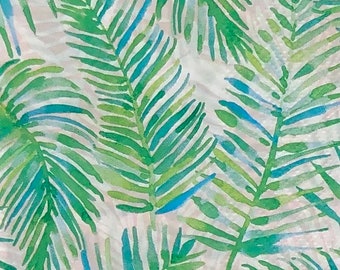Decoupage Napkin | Tropical Fern Paper Napkin | Scrapbooking Paper | Tropical Floral | Journal Paper | Oyster Crafting Napkin | Set Of 3