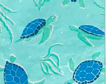 Decoupage Napkin | Sea Turtle Paper Napkin | Coastal Decoupage | Oyster Shell Decoupage | Sea Life | Nautical | Beach | Ocean | Set Of 3