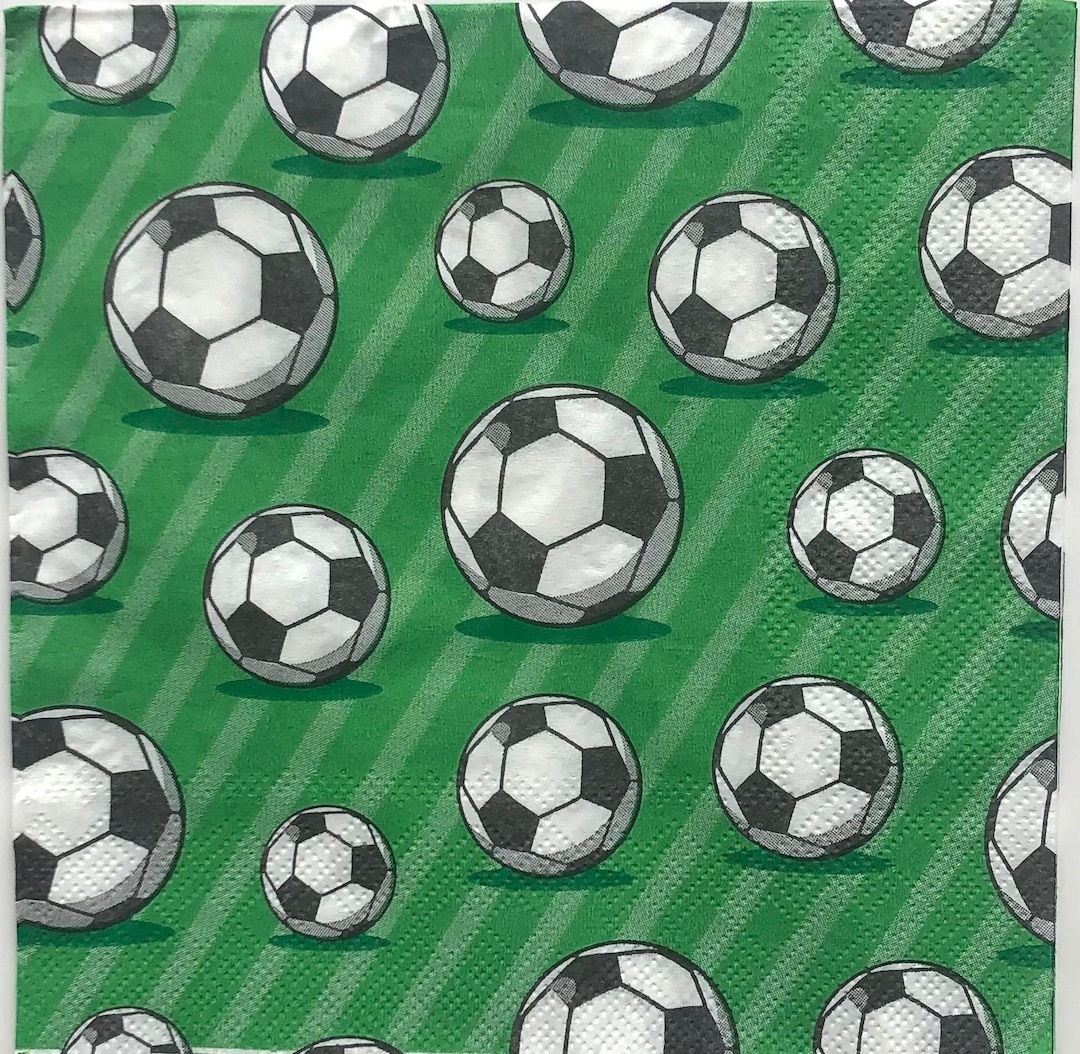 Decoupage Paper Napkin Soccer Ball Sports Napkin Card Making Supplies