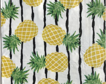 Napkin For Decoupage | Pineapple Napkin | Card Making Supplies | Decoupage Paper | Pineapple Journal Paper | Tropical Napkin | Set Of 3