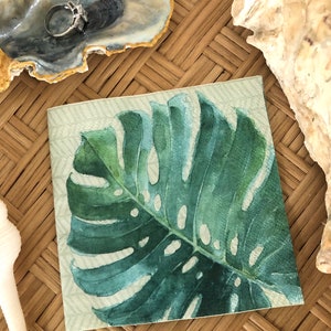 Decoupage Napkin Monstera Leaf Paper Scrapbooking Paper Oyster Shell Decoupage Paper Journal Paper Crafting Paper Set Of 3 Bild 3