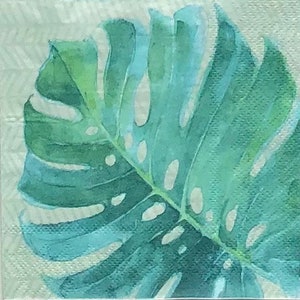 Decoupage Napkin Monstera Leaf Paper Scrapbooking Paper Oyster Shell Decoupage Paper Journal Paper Crafting Paper Set Of 3 Bild 1