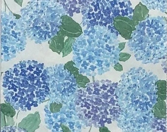 Decoupage Napkin | Purple Hydrangea Paper Napkin | Scrapbooking Paper | Oyster Shell Decoupage | Journal Paper | Blue Hydrangea | Set Of 3