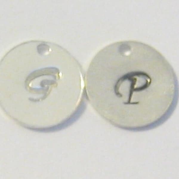 Hand Stamped Personalized Sterling Silver Initial