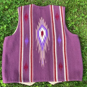 Vintage Hand-woven Chimayo, New Mexico Wool Vest, Centinela