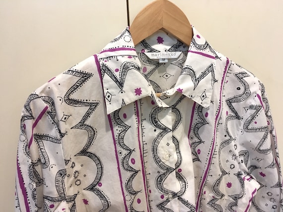 Vintage Marimekko lightweight cotton shirt/blouse… - image 2