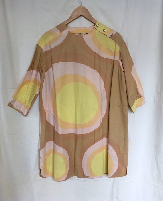 Vintage mod 1960s Marimekko, Finland pop art dress
