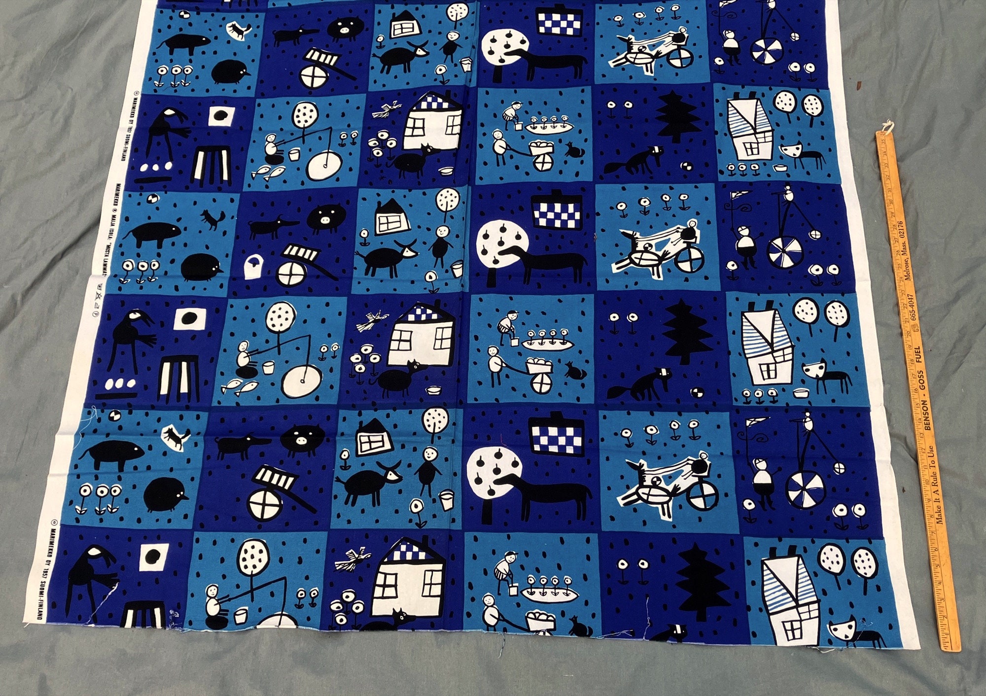 marimekko■新品MUSTA TAMMA BLANKET Marimekko Musta Tamma Brown / Beige / Blue Blanket - Blankets