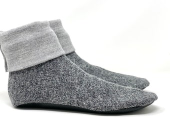 Barefoot Wool Shoes, Adult Medium Wool Slipper, W size 9.5-11, M size 8.5-10.5, Non-Slip, Ready to Ship, Machine Wash, Cottagecore