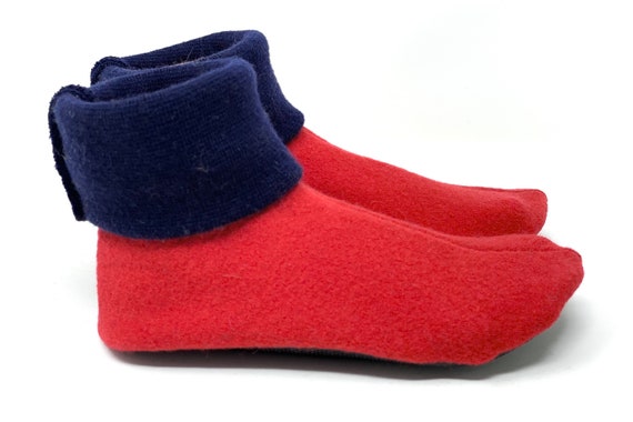 Sustainable Wool Slipper Socks, Kids Medium, 11-13, Age 4.5 to 6.5