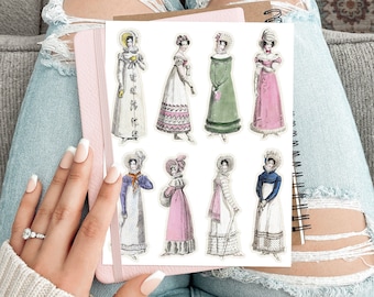 Jane Austen #1 Sticker Sheet for Junk Journals, planners, scrapbooking, card-making, planners and more!