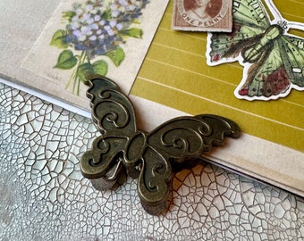 Brass Butterfly Clip for Junk Journals, stationary, paper clip, scrapbooking, bullet journal, planners