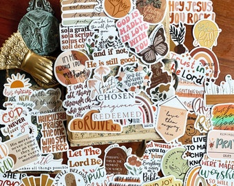 49 Pretty Inspirational Scripture Pack of Mystery Stickers for Junk Journals, planners, scrapbooking, card-making, planners and more!