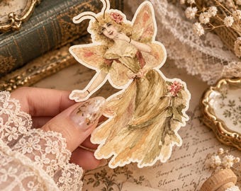 My Favorite Fairy Sticker: Vintage Cottagecore Style Matte Sticker
