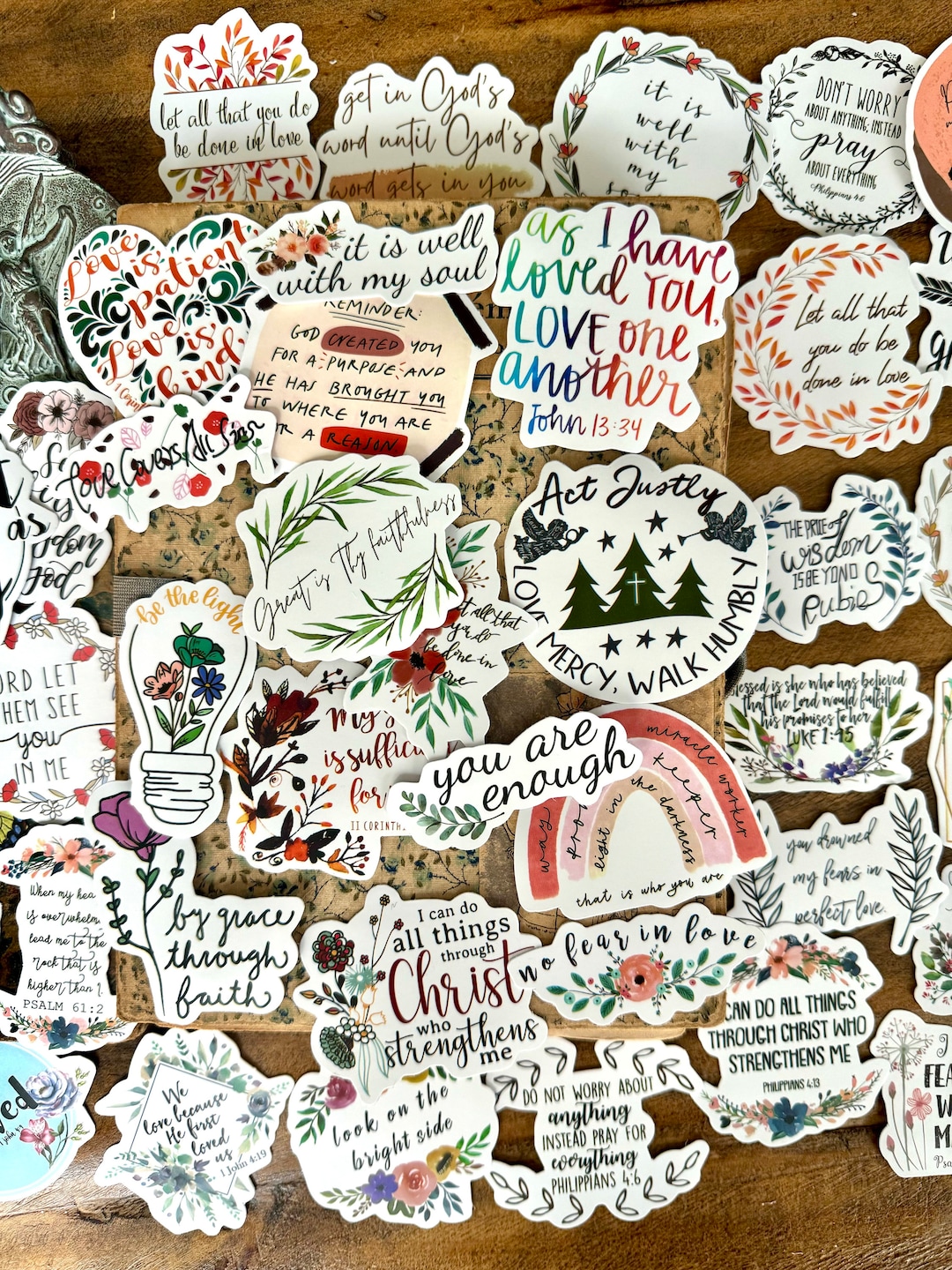 53 Inspirational Scripture Bible Verse Pack of Stickers for Junk ...