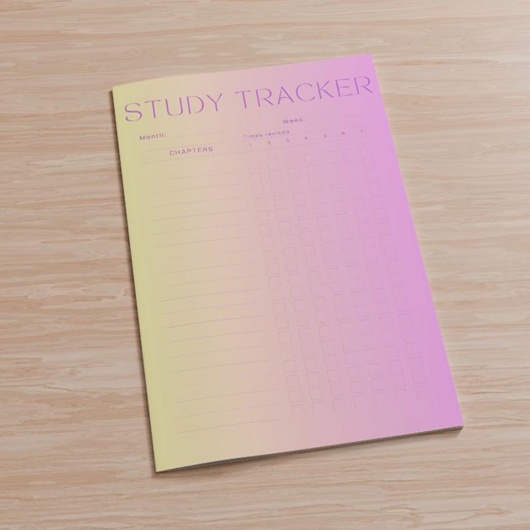 Sunset Study Tracker | Aesthetic Printable Revision Planner | Chapter ...