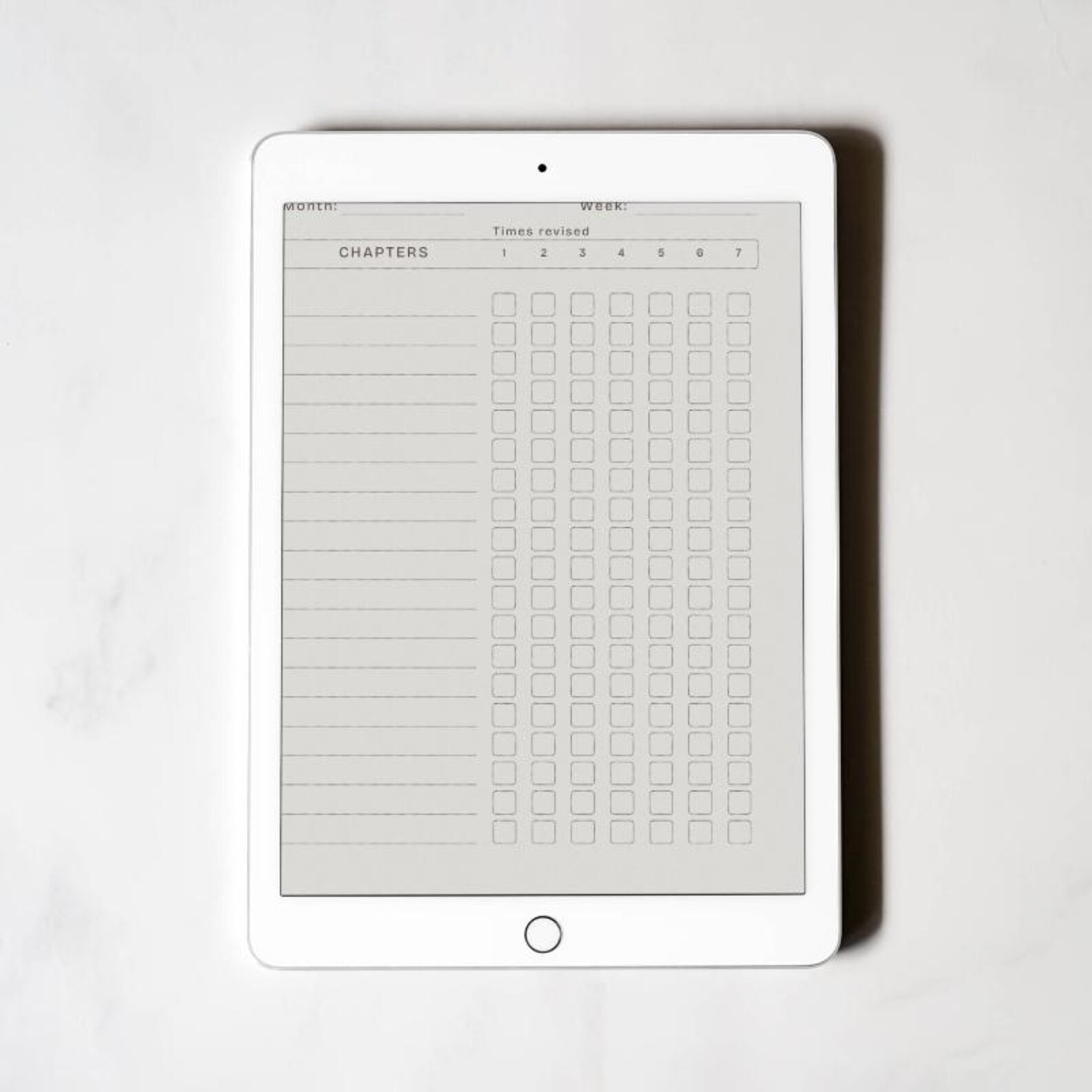 Study Chapter Trackerr Printable Study Tracker | Study Planner Sheet | Chapter Revision ...