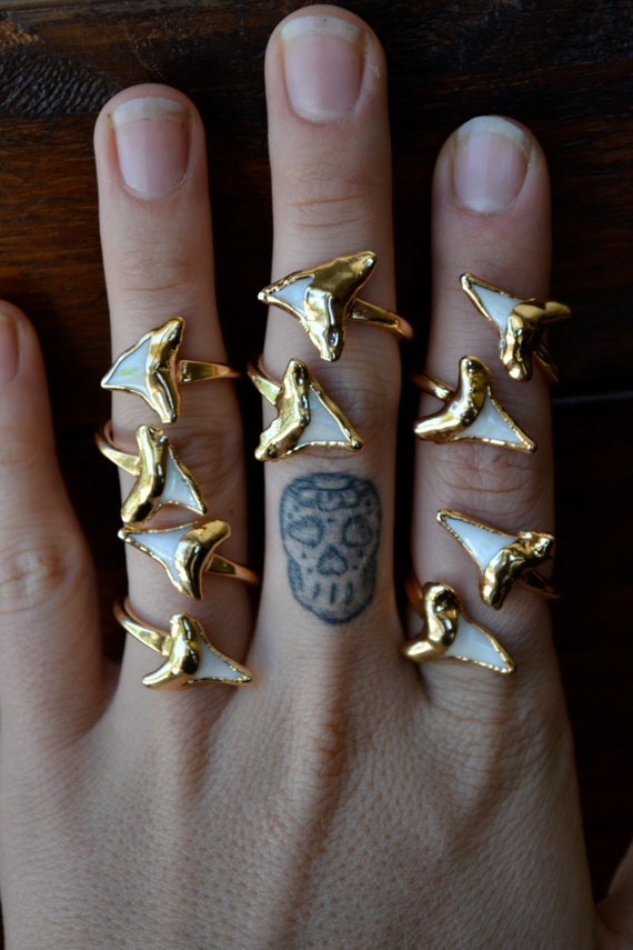 Shark tooth best sale ring