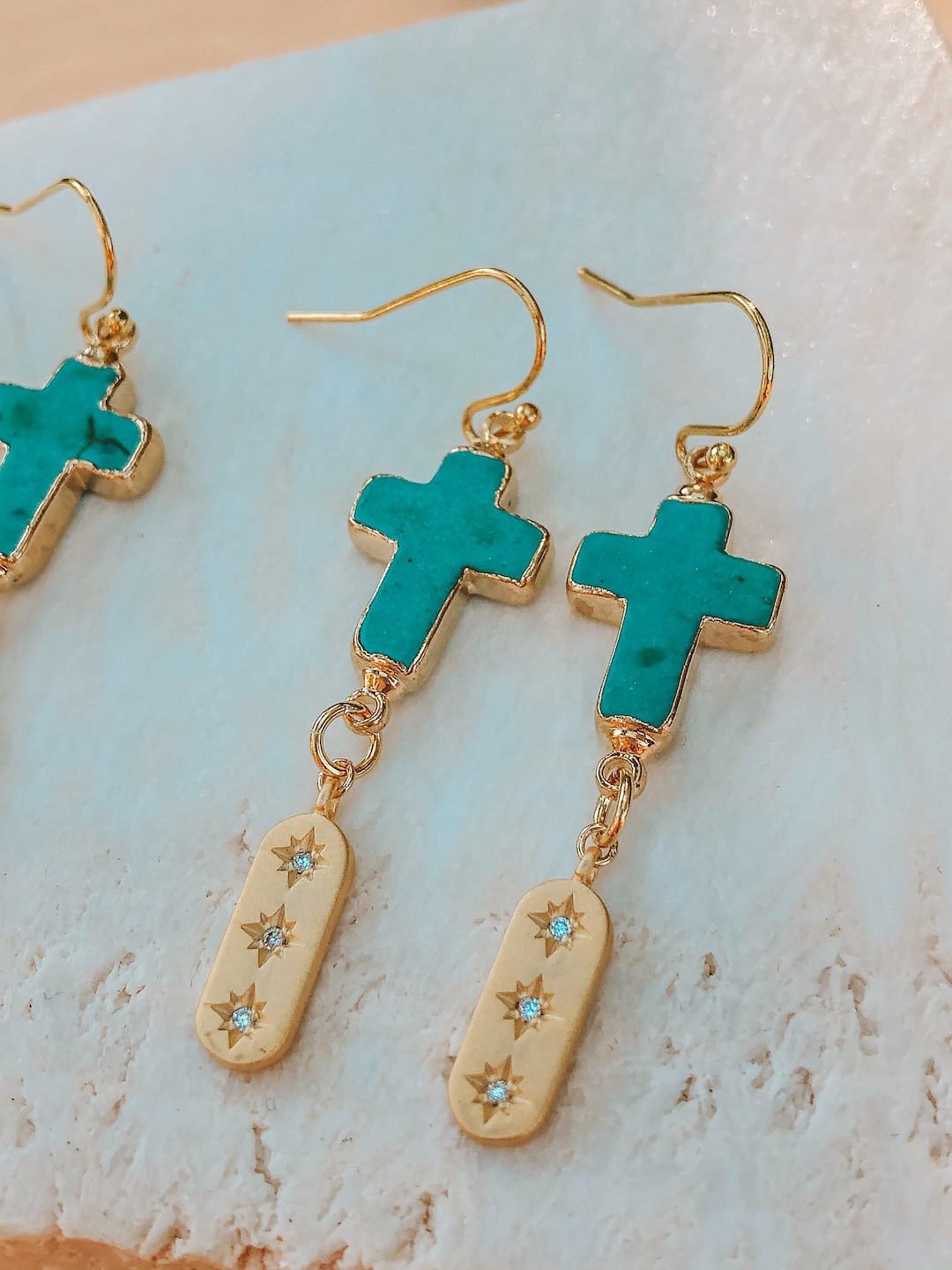 STARLIGHT CROSS EARRINGS /// Statement Earrings, Women's Jewelry