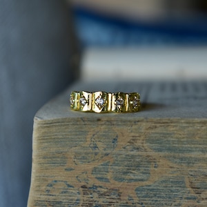 JEWEL RING /// Gold Ring, Boho Bridal, Women&#39;s Jewelry, Stackable Rings, Gifts for her, Vintage Rings