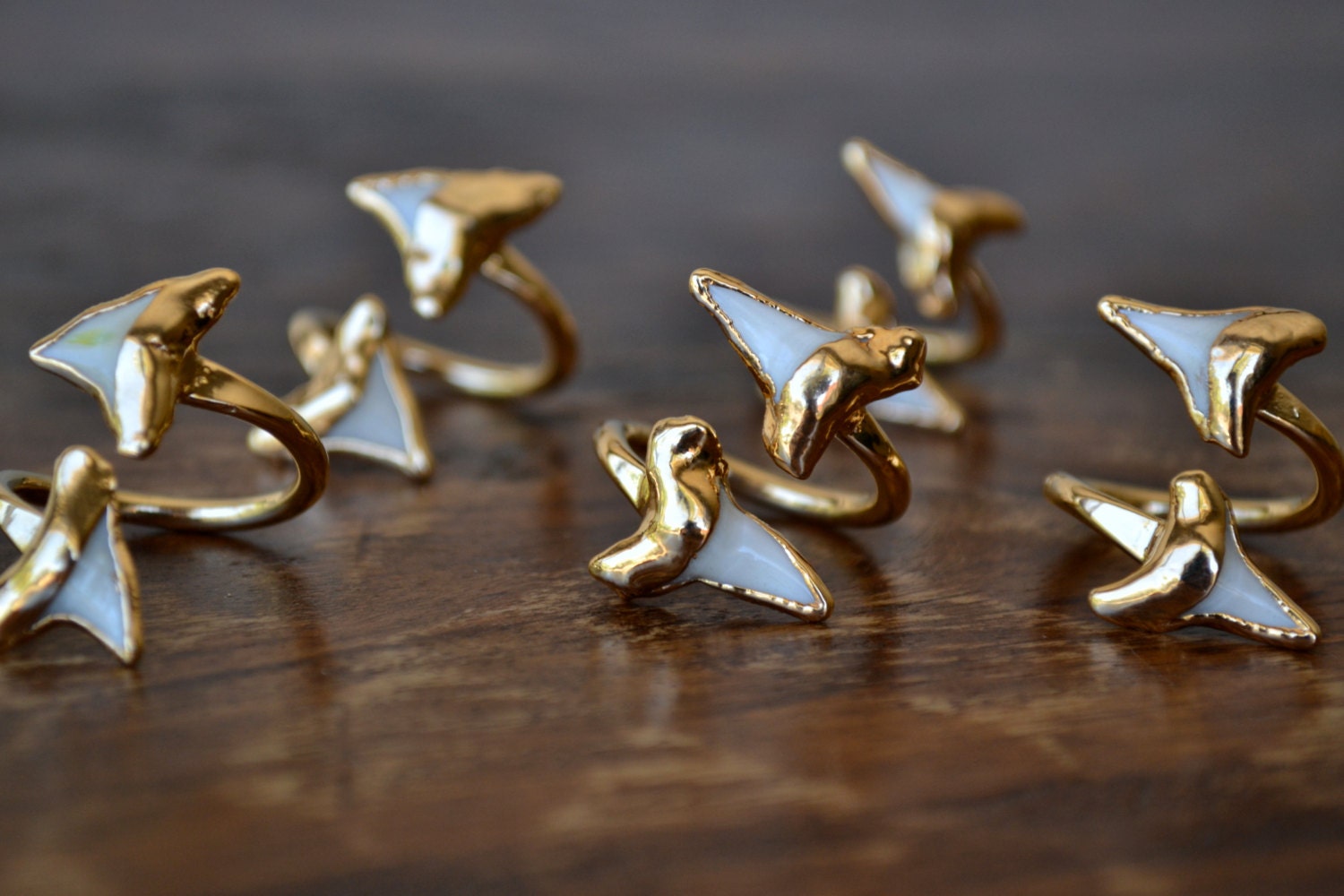 SHARK TOOTH WRAP Ring// Gold or Silver - Etsy