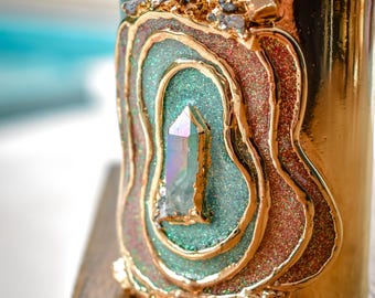 ARROWSMITH CUFF/// Gemstone cuff bracelet /// Aqua Aura Gold Jewelry /// One of a kind