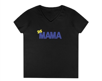 Leopard Mama T-Shirt: Fierce Women's V-Neck Tee