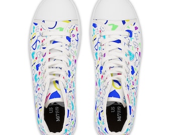 Women's High Top Sneakers, Down Syndrome Awareness Print, Supportive Fashion Footwear