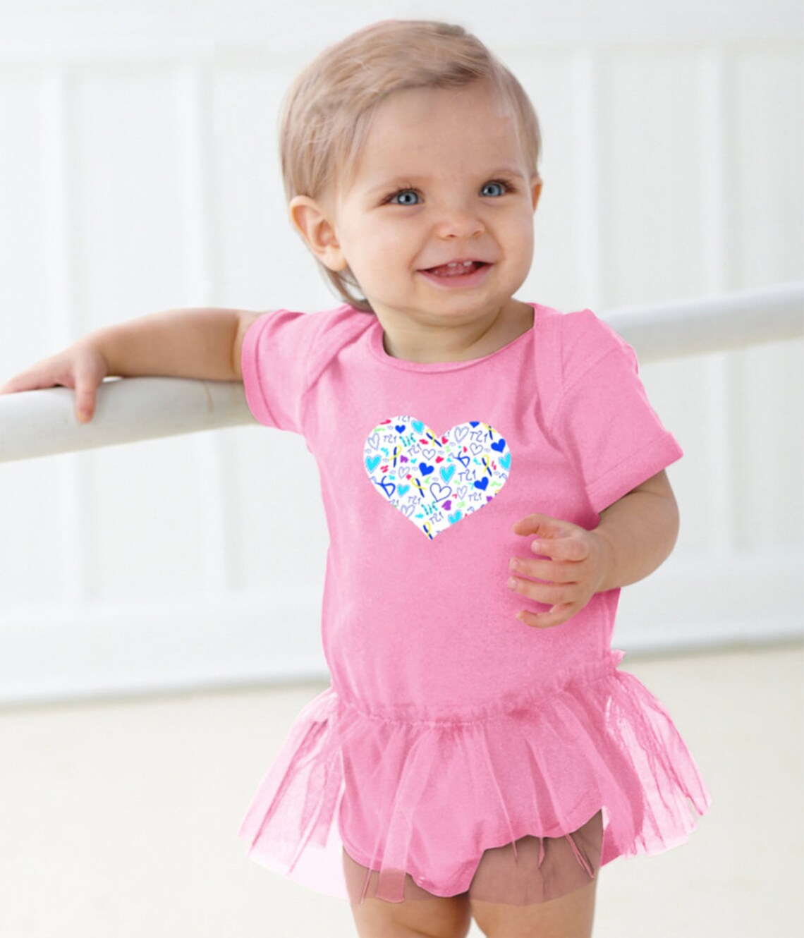 Down Syndrome baby bodysuit with tulle skirt pink baby Etsy