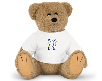 Down Syndrome Gifts Plush Toy with T-Shirt, Down Syndrome Kids Gifts