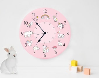 Kids Wall Clock, Nursery Clock, Nursery Wall Clock, Childrens Wall Clock, Kids Clock, Childrens Clock, Silent Wall Clock, Nursery Decor