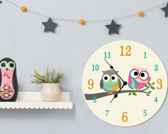 Kids Wall Clock, Nursery Clock, Nursery Wall Clock, Childrens Wall Clock, Kids Clock, Childrens Clock, Silent Wall Clock, Nursery Decor